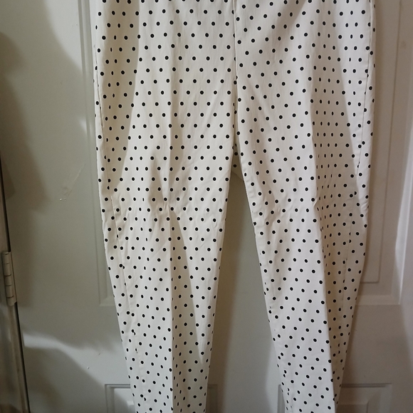 Polka Dot Black/White Stretch Capri Pant - Picture 8 of 8